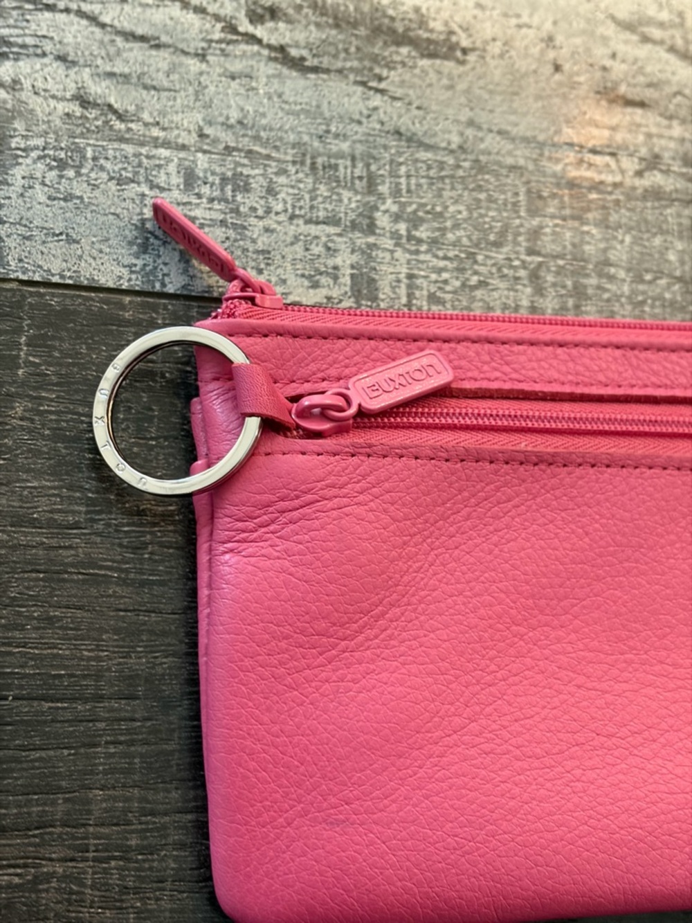 Buxton Pink Leather RFID Wallet & Card Holder Set - Picture 6 of 7